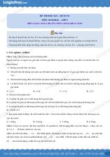 Đề số 10 - Đề kiểm tra học kì 1 - Sinh học 9